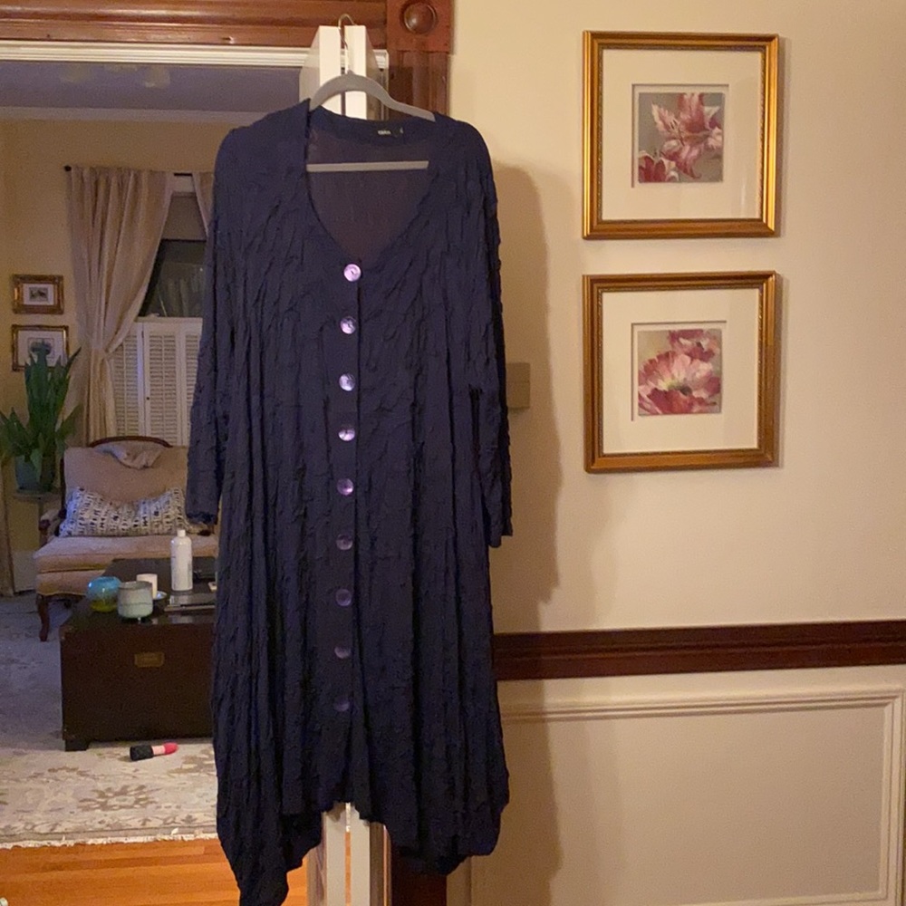 Totally fabulous and unique navy dress XL